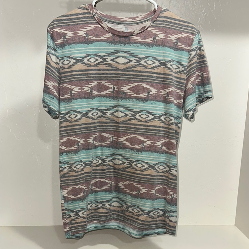 Rock & Roll Cowgirl Green and Red Short Sleeve Tee